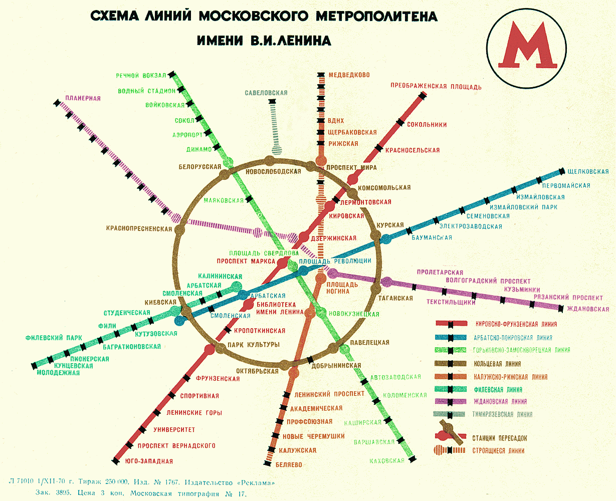 Схема метро москвы название линий метро